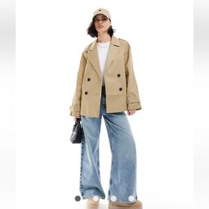 ASOS Double Breasted Short Trench Coat